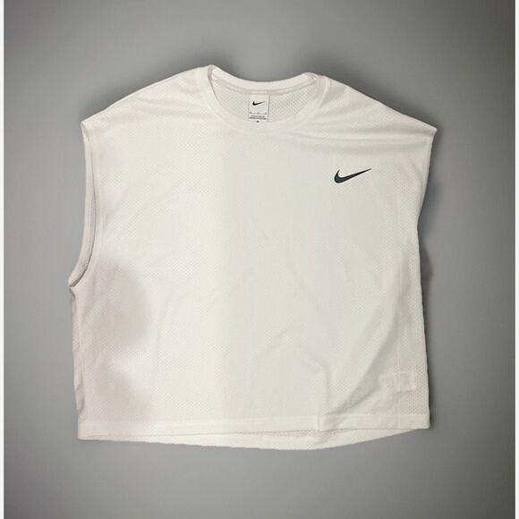 NIKE SWIM Crop Tank Men's XL White Mesh Boxy Hydroguard Tee Urban Outfitters NWT - Picture 3 of 11